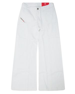 DIESEL JUNIOR Kids Mini Jeans With Cargo Pockets - White