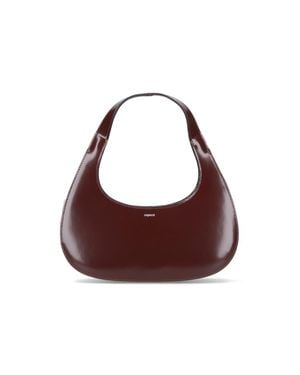 Coperni Leather Mini Bag With Sculpted Hardware Detail - Brown