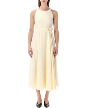 Givenchy Viscose And Silk Sleeveless Dress - Natural