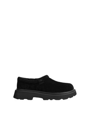 UGG Tasman Lug Leather Mini Slip-On - Black