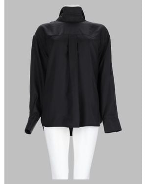 Alexander Wang Silk Button-Front Shirt - Black