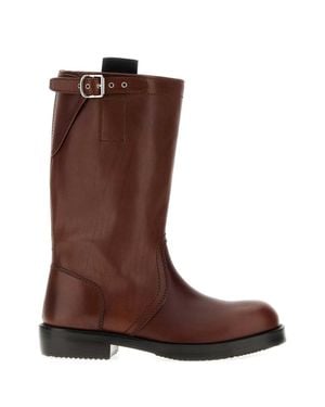 Dries Van Noten Chocolate Leather Boots - Brown