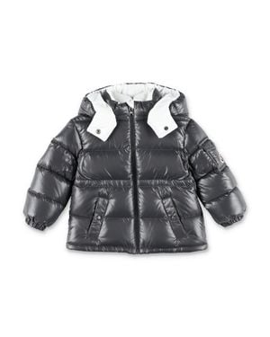Moncler Girls' Nylon Outerwear Jacket - Gray