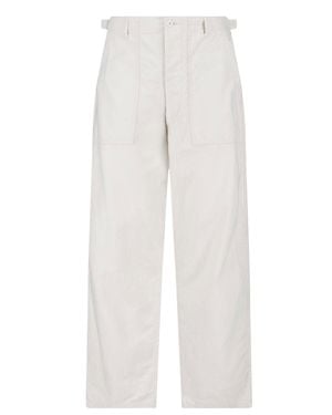 Kaptain Sunshine Baker Straight-Leg Cotton Pants - White