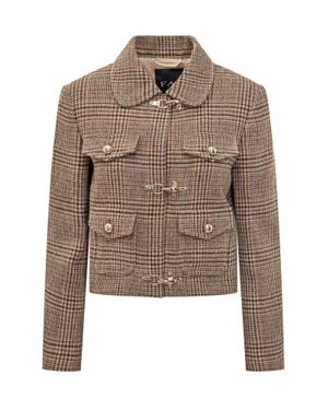 Fay Wool Jacket - Brown