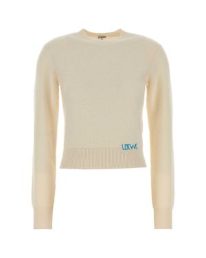 Loewe Ivory Wool Sweater - White