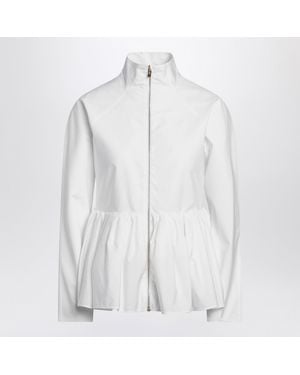 Alaïa Alaia Cotton Poplin Peplum Jacket - White