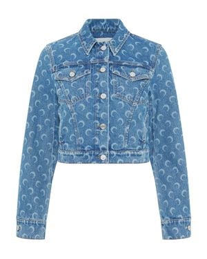 Marine Serre Moon Laser Denim Jacket - Blue