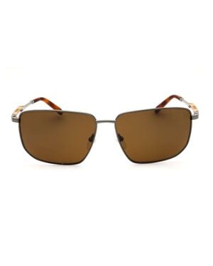 Timberland Rectangular Polarized Sunglasses - Brown