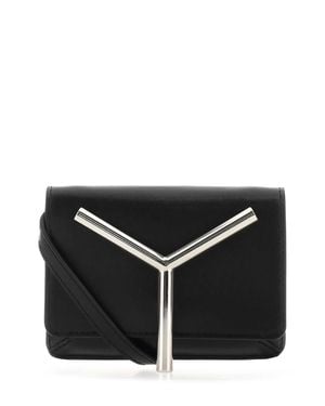 Y. Project Leather Mini Crossbody Bag - Black
