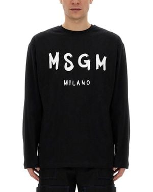 MSGM Full Sleeves T-Shirt - Black