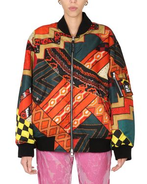 Etro Patchwork Bomber Jacket For - Orange