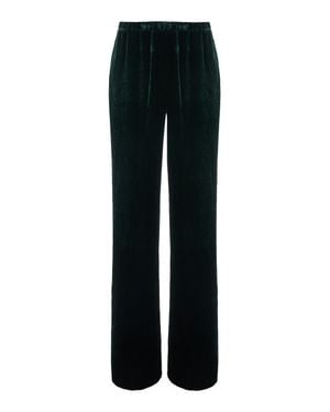 Antonelli Fazio Velvet Pants With Elasticated Waist And Side Pockets For - Black