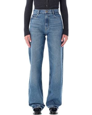 Sessun Stonewash Straight-Leg Jeans With Relaxed Fit - Blue