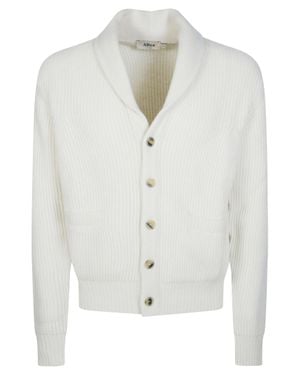 Altea Knit Jacket Sweater With English Collar - White