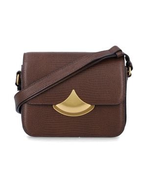Sessun Sessùn Diviluz Lizard-Print Small Leather Bag - Brown