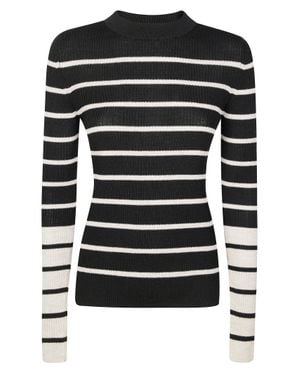 8pm Oversized Sweater With Elegant Bacchetta Design - Black