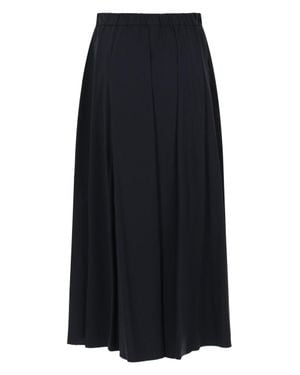 Aspesi Pleated Elastic-Waist Maxi Skirt - Blue
