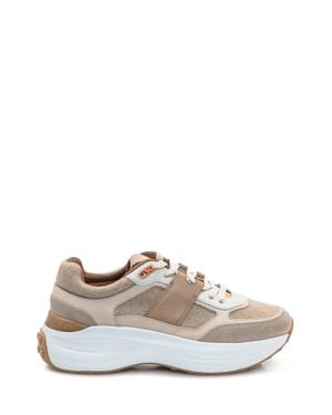 Tod's Sneaker Style Elevated: Premium Fabric And Leather Sneakers - White