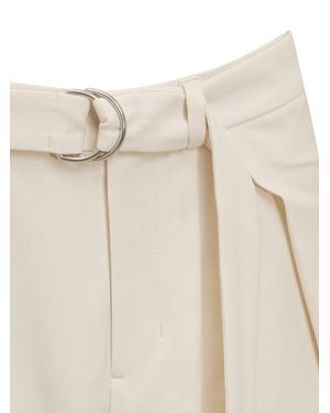 Ami Paris Classic Pants For A Polished Look - Natural