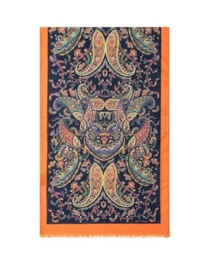 Etro Elegant Cashmere Blend Scarf - Blue