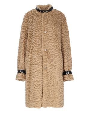 Jil Sander Mohair & Cotton Jacket With Cowhide Application - Natural