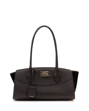 Ferragamo St Soft Ew Handbag - Black