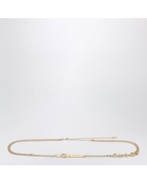 Chloé Tone Belt With Logo Lettering - White