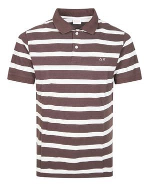 Sun 68 Classic Striped Polo For - Red