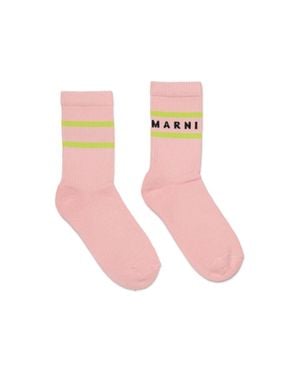 Marni Socks With Logo - Pink
