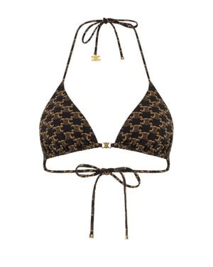 Celine Triangle Bikini Top - Black