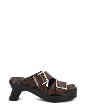 Loewe Ease Heel Slide 90 Sandals - Black