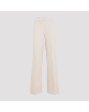 Peserico Wide-Leg Cotton Pants - Natural