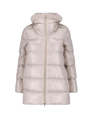 Herno Down Puffer Jacket With Lightweight Polyamide Shell - Gray