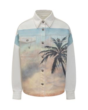 Palm Angels Sunrise Overshirt - Gray