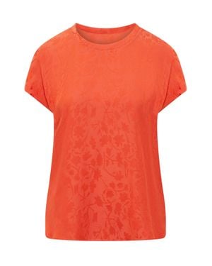 Pinko Floral Sleeve Cut Blouse - Orange