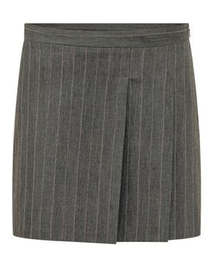 Pinko Mini Skirt With Tailored Fit, Size L - Gray