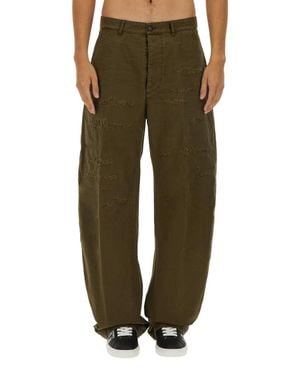 DSquared² Ripped Big Chino Pants - Green