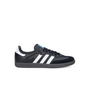 adidas 100% Leather Low-Top Sneakers - Black