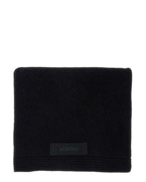 Jacquemus Soft Alpaca & Merino Wool Scarf - Black