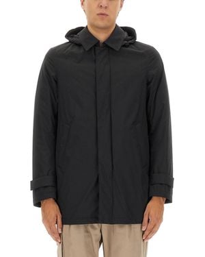 Herno Two-Layer "Windstopper" Long Parka - Black