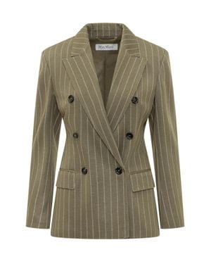 Max Mara Albalta Knit Blazer Jacket - Green