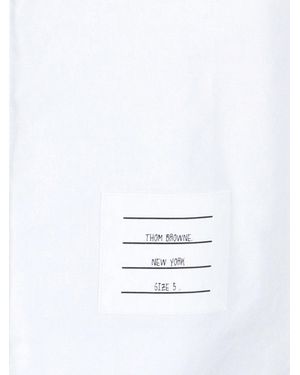 Thom Browne Classic Oxford Grosgrain Placket Shirt - White
