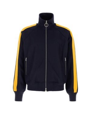 1989 STUDIO Dark Wool Blend Sweatshirt With Brushed Comfort - Blue