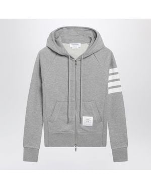 Thom Browne Light Classic Loopback Cotton Sweatshirt - Gray