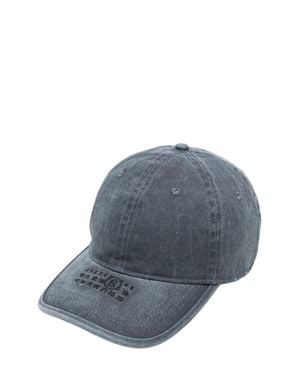 MM6 by Maison Margiela Logo Embroidered Denim Baseball Cap - Blue