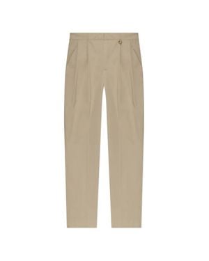 CASABLANCA Pleated Straight-Leg Trouser - Natural