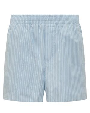 Ami Paris Stripes Mini Shorts - Blue