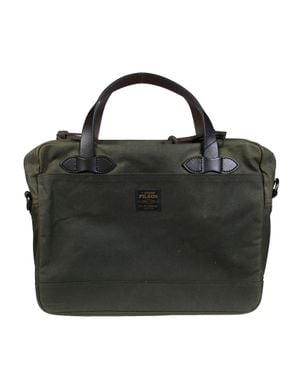 Filson Tin Cloth Compact Briefcase Oil Finish Mini Bag - Black