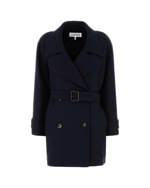Loewe Wool Blend Coat - Blue